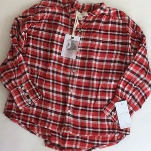 Girl’s plaid button down shirt
